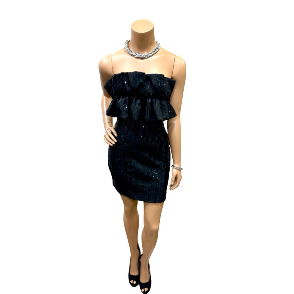 Prom Ready!!🤩 dazzling, sequence,black dress